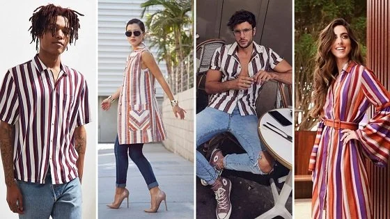 Estampa de listra na vertical está com tudo nesta primavera!