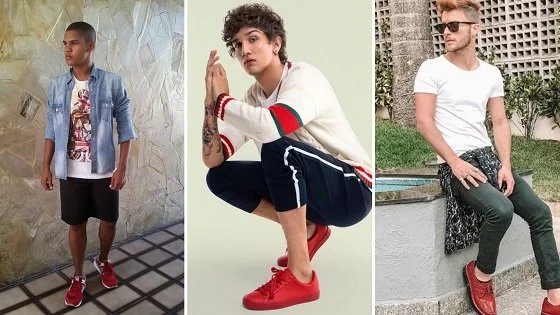Sapato vermelho masculino pode ser muito fashion!