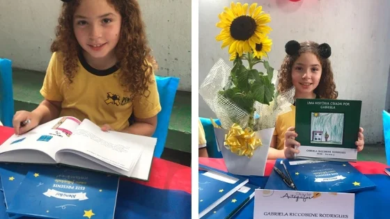 Aos 8 anos de idade, Gabriela Riccobene lança seu primeiro livro