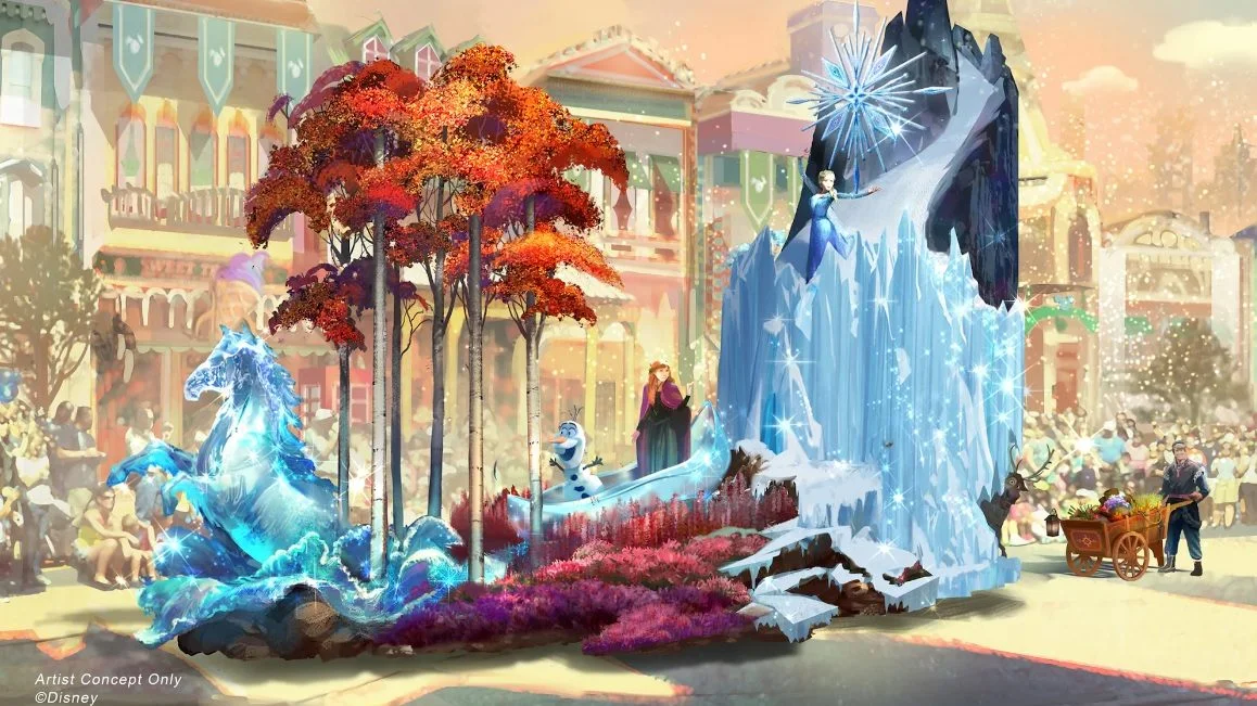 ‘Frozen 2’ está no novo desfile de personagens do parque da Disney na Califórnia