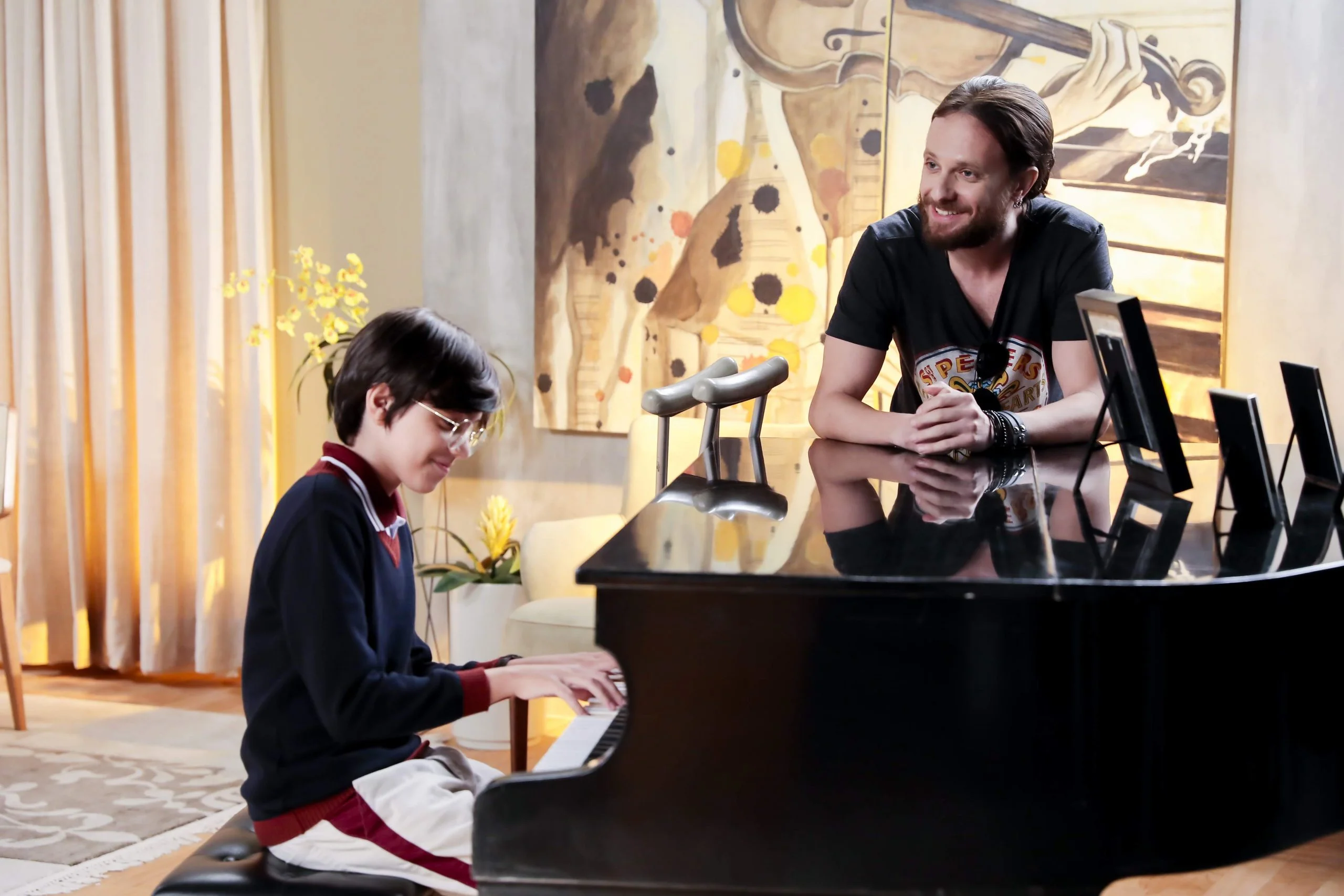 Cássio e Bento tocam juntos pela primeira vez em ‘Poliana’ desta quarta (13)