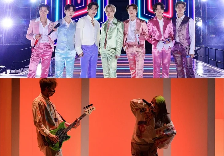 Encontro de gigantes! Billie Eilish e BTS dão tudo de si nas suas aprentações no AMAs