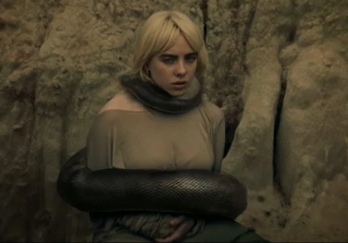 Billie Eilish canta sobre poder enquanto é enforcada por cobra no clipe de ‘Your Power’