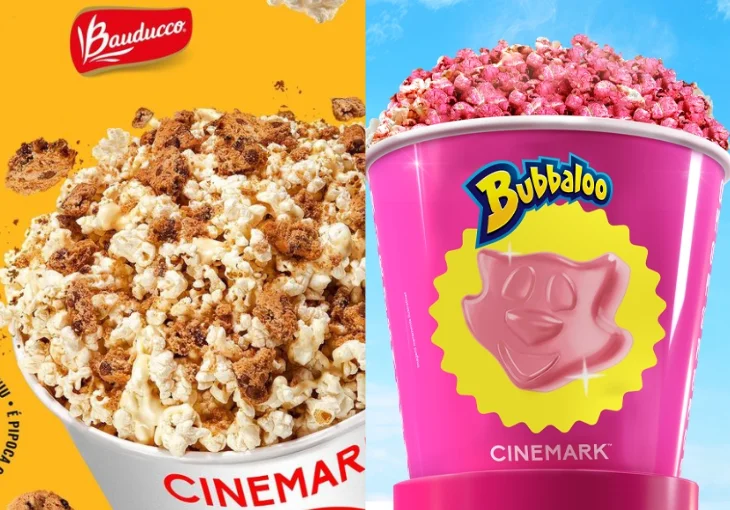 OMG! Cinemark se une com Bauducco e Bubbaloo para criar pipocas diferentes e exclusivas