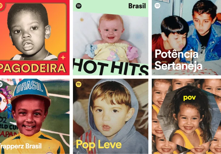 Spotify comemora o Dia das Crianças com fotos dos artistas na infância