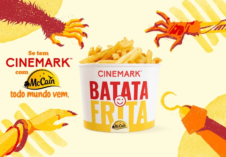 Cinemark e McCain lançam balde de Batata Frita para a Galera FT