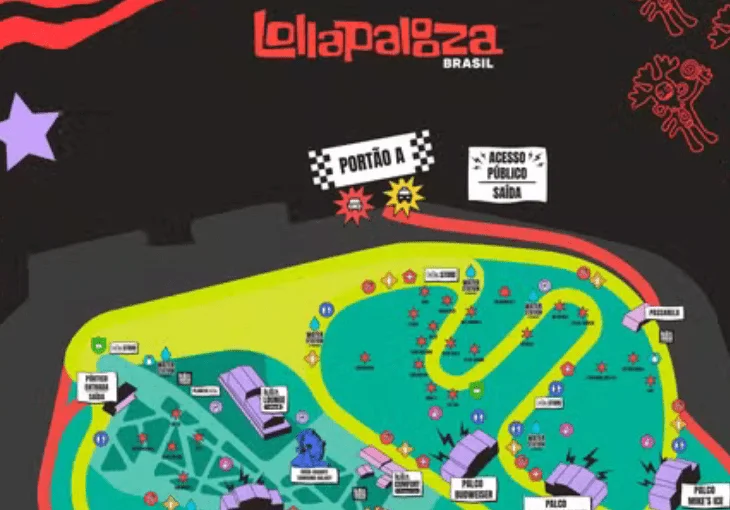 Lollapalooza 2025: Veja o mapa do festival e se prepare para curtir!