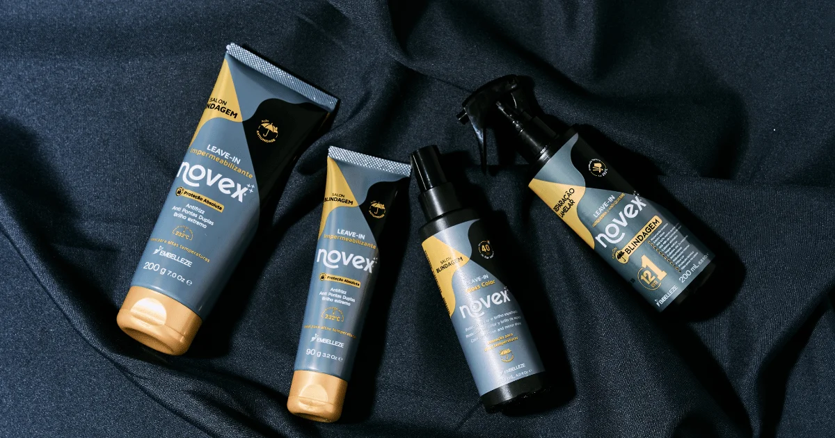 Embelleze aposta no brilho espelhado e proteção da cor com ‘Novex Blindagem Gloss Color Leave-in’