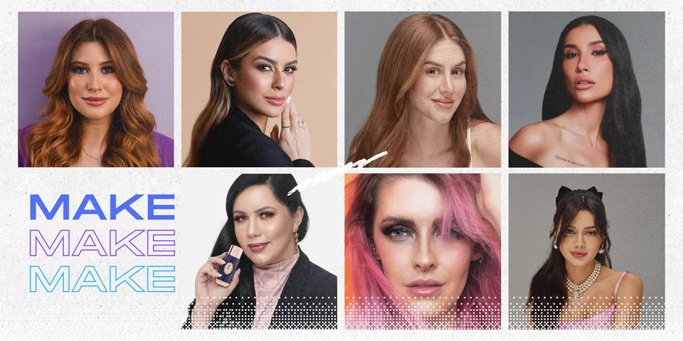 Montamos uma nécessaire usando makes de influs brasileiras