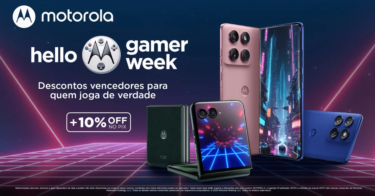 Motorola celebra o Dia do Gamer com descontos especiais na Gamer Week
