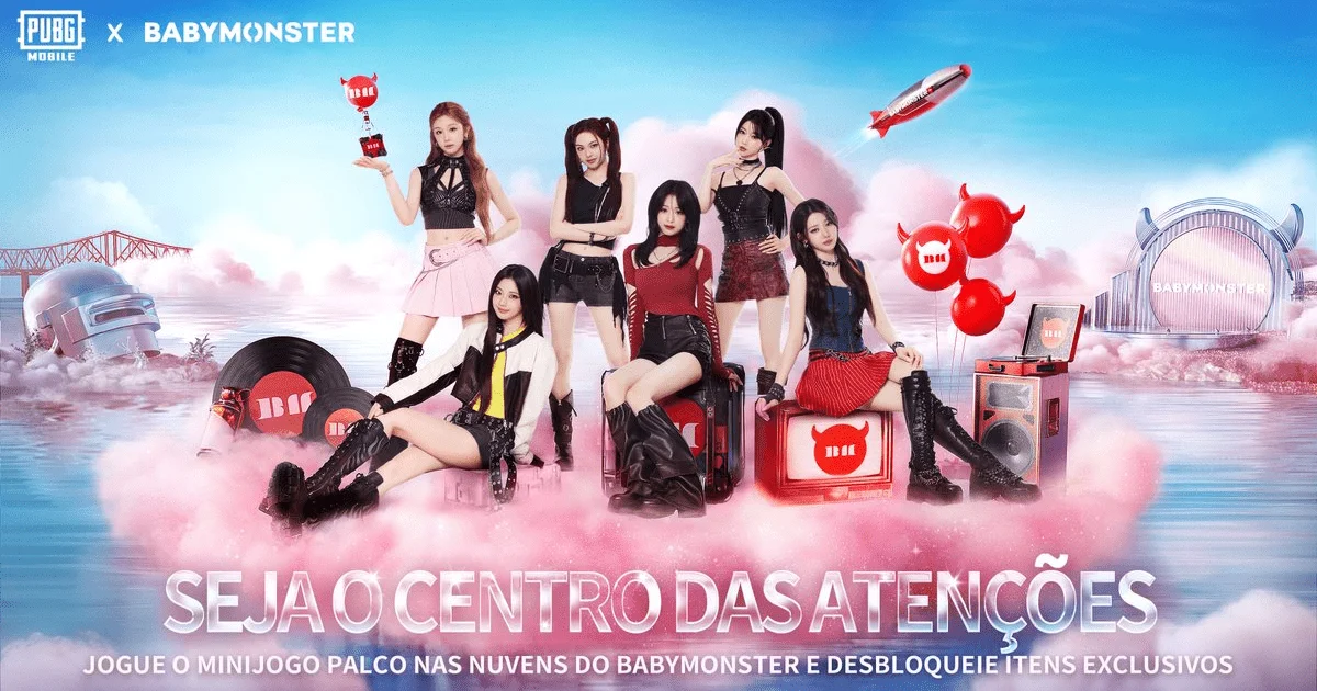 PUBG MOBILE e BABYMONSTER levam o K-pop para o campo de batalha