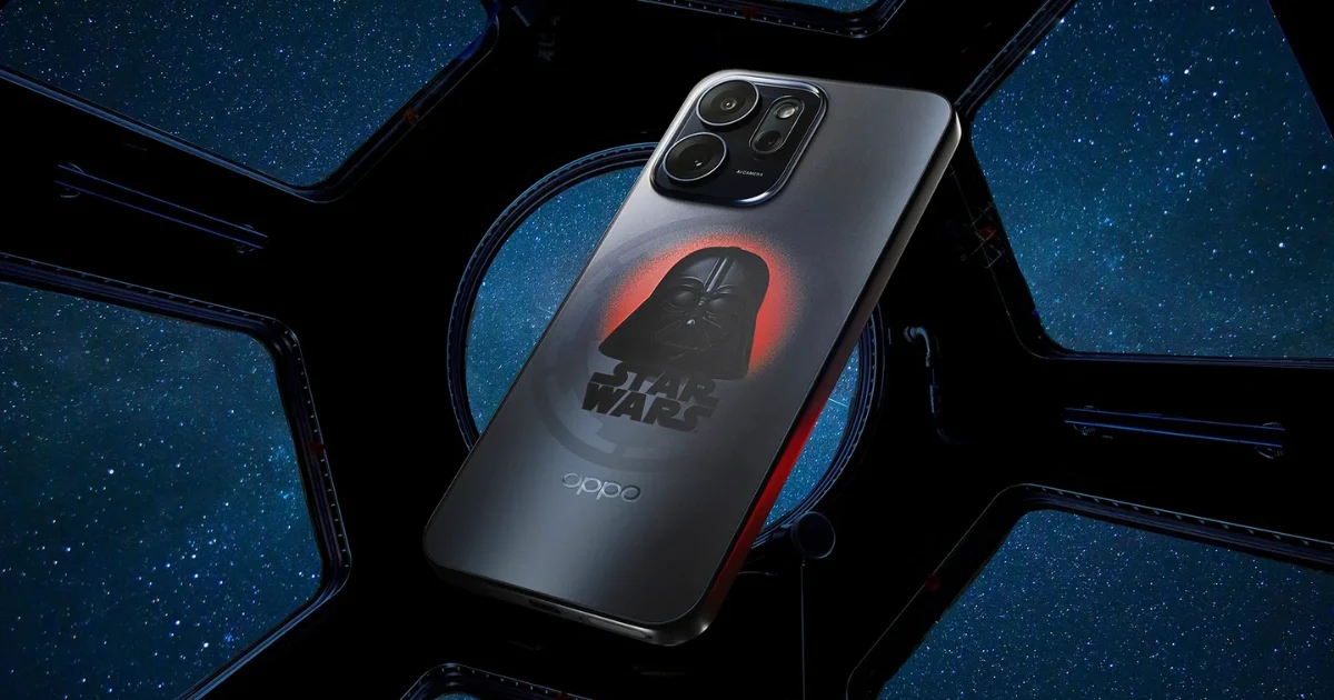 O Lado Sombrio da Força no seu bolso! OPPO revela edição exclusiva do Reno14 F inspirada em Darth Vader