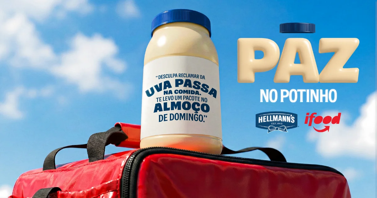 ‘Foi mal pelo vácuo’: Hellmann’s lança rótulos sincerões no iFood para acabar com as tretas de fim de ano