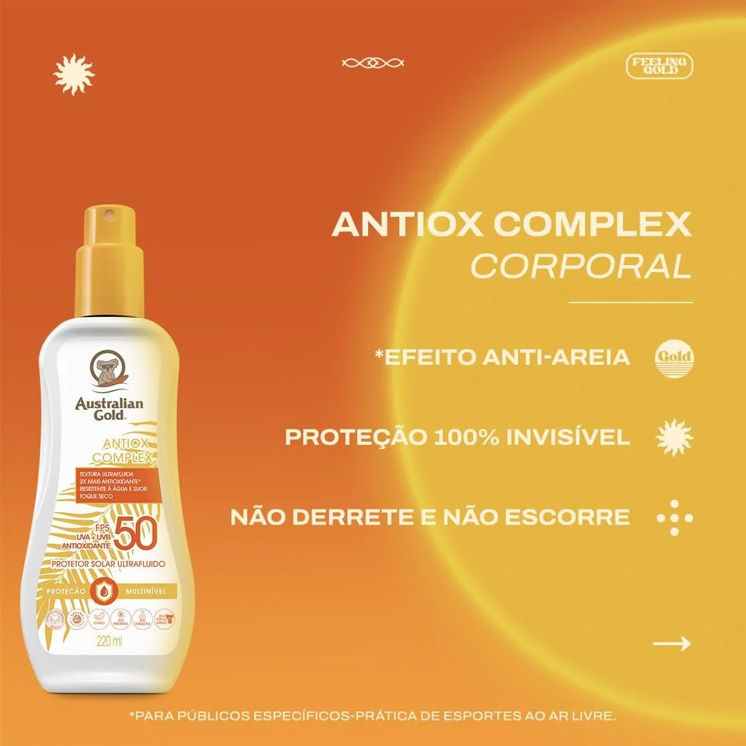Protetor solar corporal Australian Gold Antiox Complex FPS 50