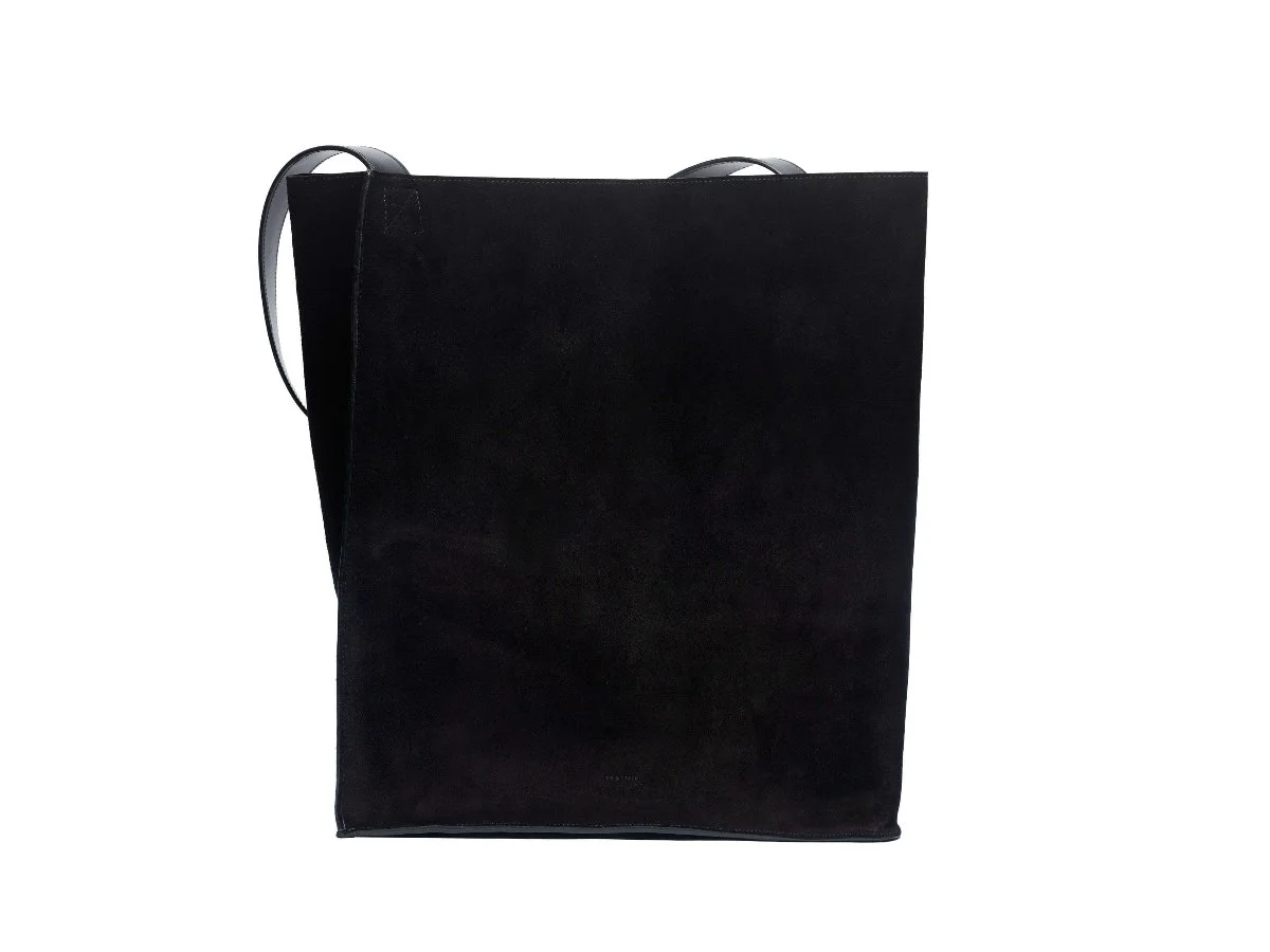 Bolsa tote TC010 em camur&ccedil;a preta da Beatnik