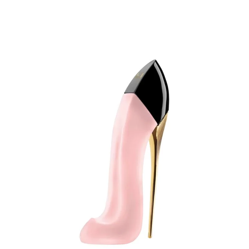 Hair mist Good Girl Blush, da Carolina Herrera, em frasco de salto alto rosa