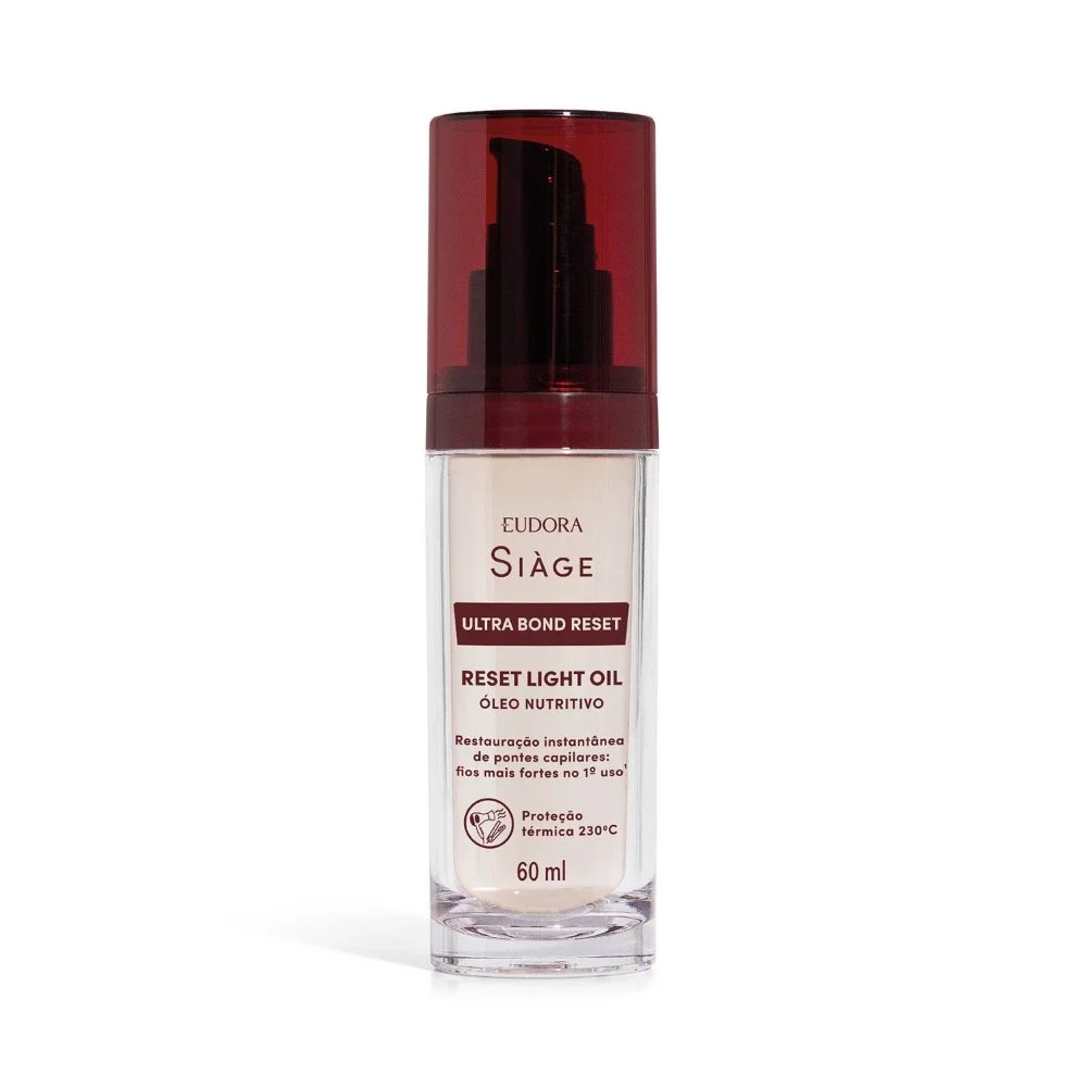 Frasco do óleo capilar Siàge Ultra Bond Reset Light Oil, de 60 ml