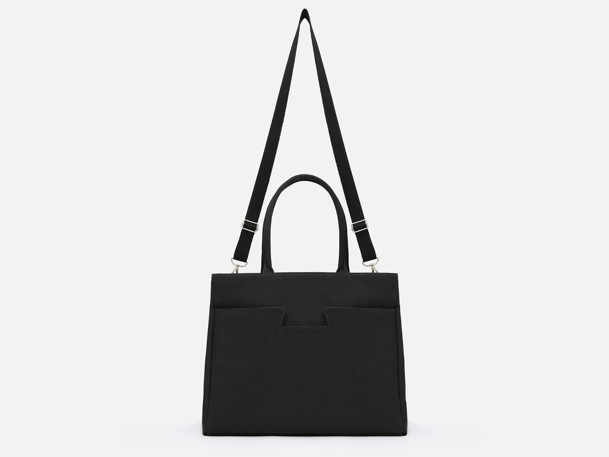 Bolsa Tote Pocket H Grande preta da HIST