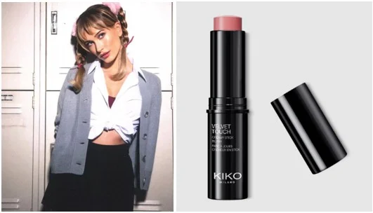 Look de Britney Spears em Baby One More Time e o Velvet Touch Creamy Stick Blush da KIKO Milano
