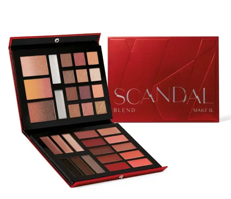 Paleta multifuncional Make B. Scandal Blend, de O Boticário, para maquiagem de Halloween de vampiro