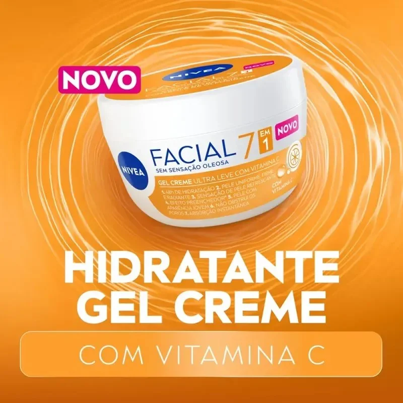 Nivea Gel Creme Facial Hidratante Ultra Leve Vitamina C 100 g