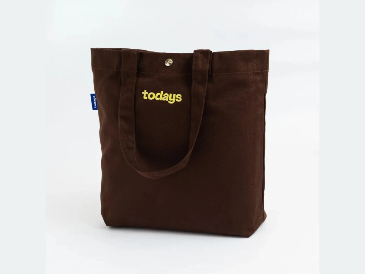 Tote bag de algod&atilde;o marrom chocolate da Todays