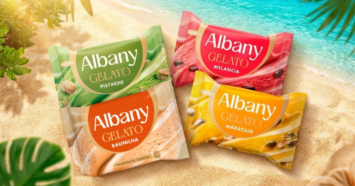 Albany transforma o banho em uma experiência sensorial inspirada no universo do gelato